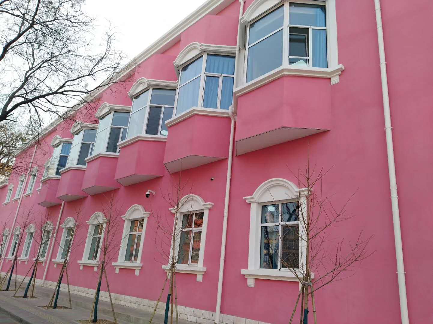 北京大興區婦幼保健院 外墻粉色質感涂裝（4）